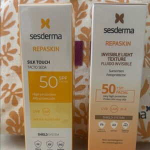 Sesderma SPF 50 Facial Sunscreen European Cosmetics Silk Touch & Invisible Light